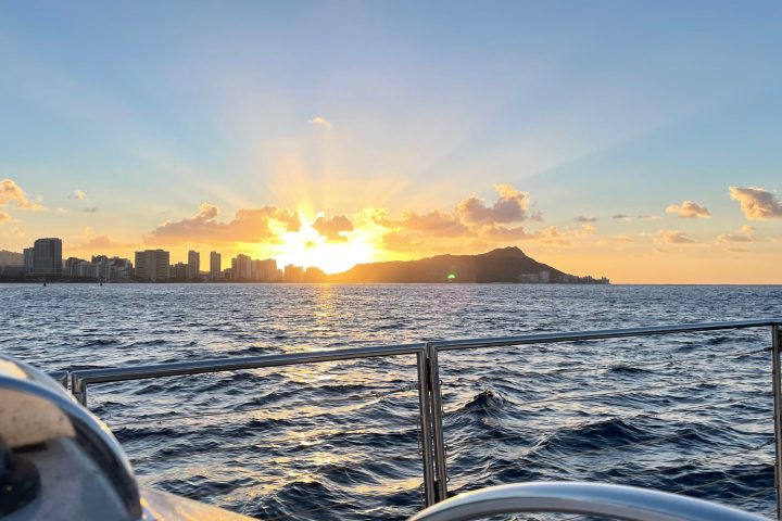 a boat sitting on top of a body of water