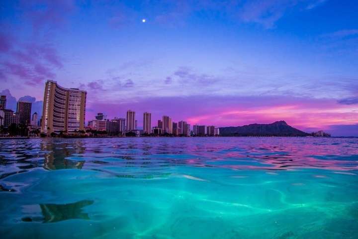 a pool next to a body of water
