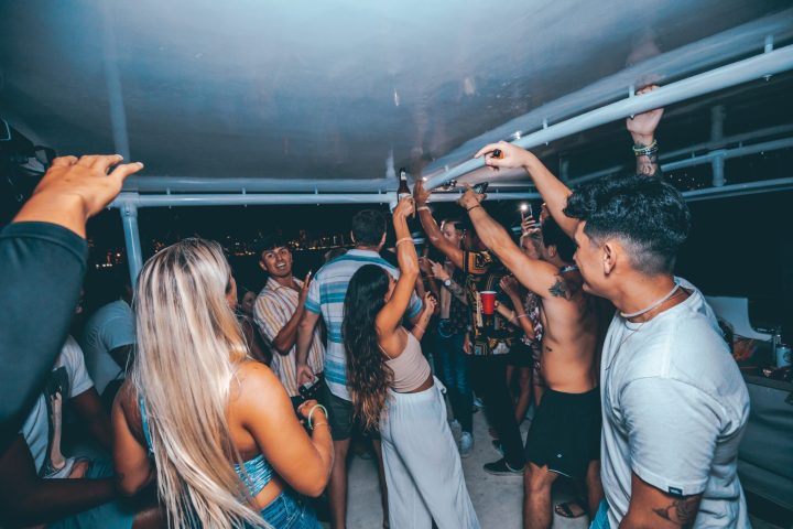 a group of people standing on a stage